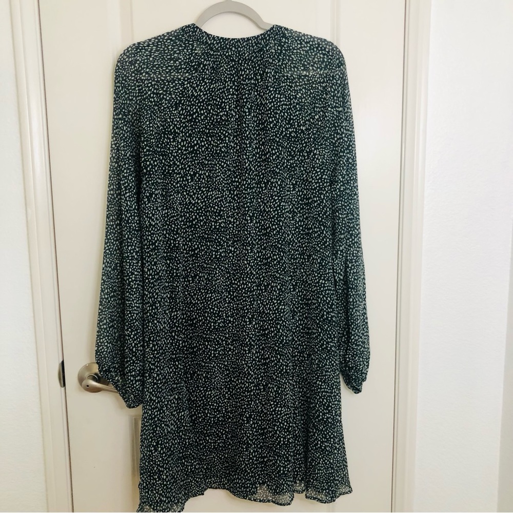 NWT New Joie Dress Balloon Sleeves, Arctic Animal spot, Green, MSRP $378.00 - Picture 5 of 10